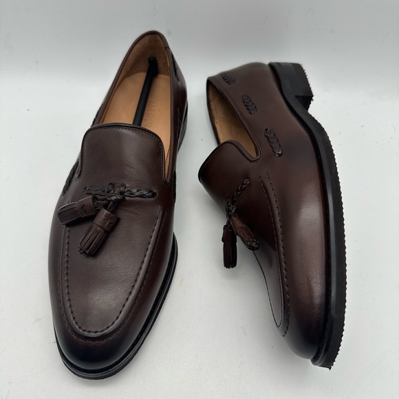 DAPPER SHOES CO. Genuine Leather Handcrafted Classic Braided Tassel Loafer Sz 9 - Picture 5 of 9